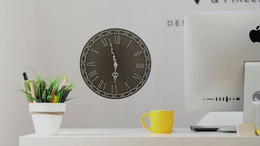 Elegant Wooden Roman Numeral Wall Clock – Classic Vintage Design