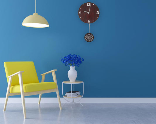 Elegant Wooden Wall Clock with Designer Pendulum – Dark Finish