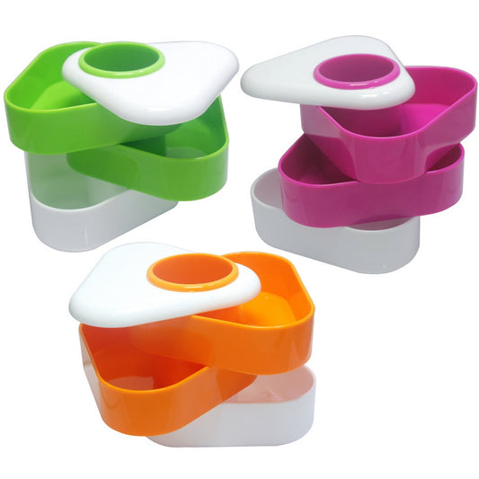 DGA Multi-Color Triangular Pen Stand with Dual Storage Drawers