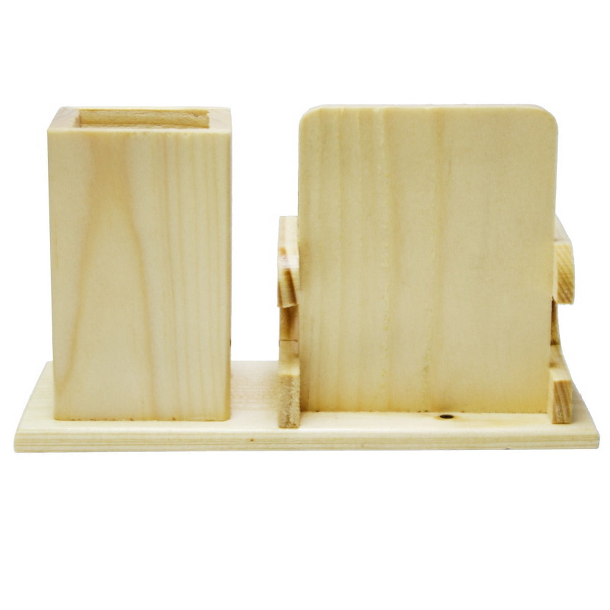 ClassicCraft Wooden Desk Organizer with Clock