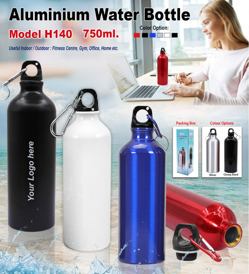 AquaClip 750ml Aluminium Water Bottle – Lightweight & Outdoor-Friendly