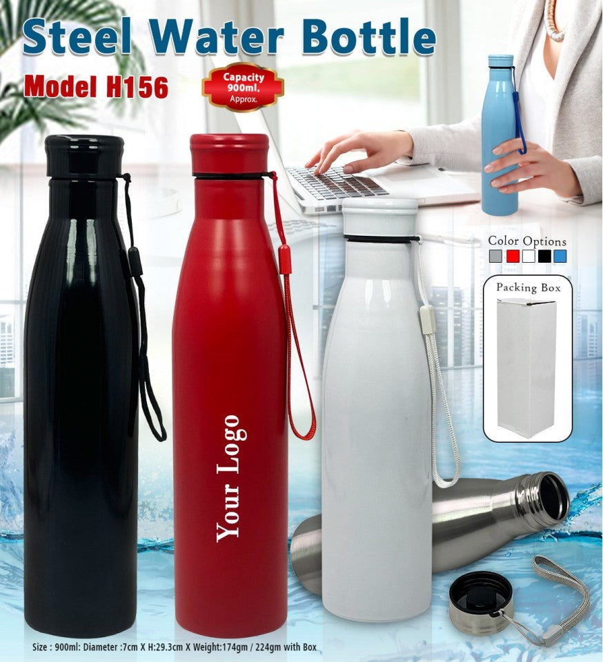 AquaSteel Grande 900ml Stainless Steel Water Bottle – Strap Handle Design