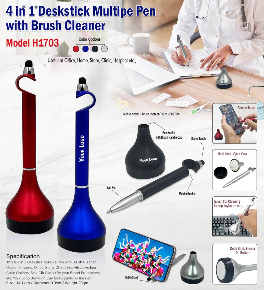 MultiPro™ 4-in-1 Deskstick Pen with Brush Cleaner