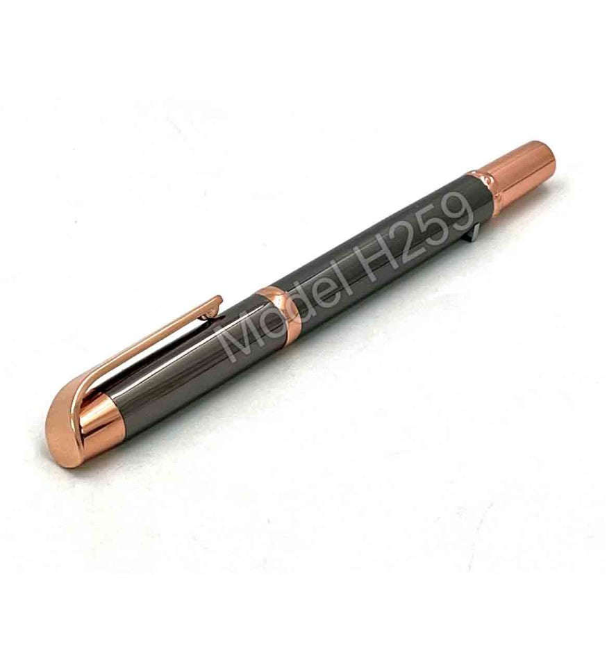 RoseLux™ Metal Roller Pen (Rose Gold with Grey Shade)