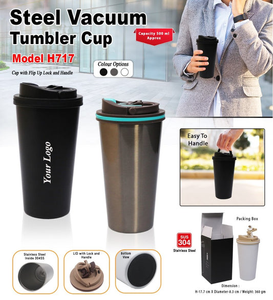 Steel Vacuum Tumbler Cup – 500ml