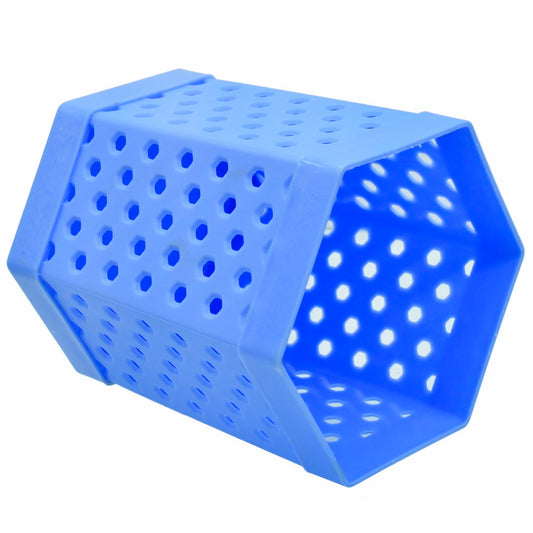 Hexagon Perforated Plastic Pen Holder – Blue
