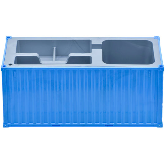 Blue Shipping Container Style Desk Organizer