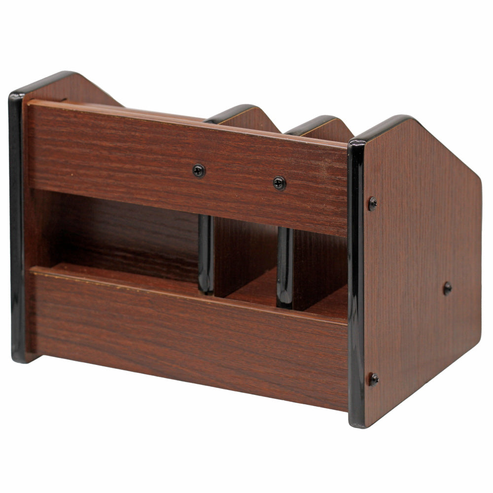 Executive Wooden Desk Organizer with Drawer & 5 Compartments