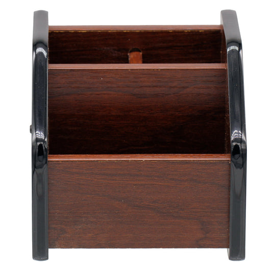 Compact Wooden Pen & Accessory Holder