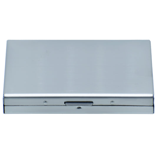 Sleek Silver Metal Accordion Card Holder