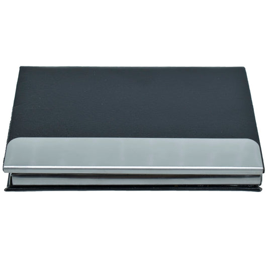 Classic Black PU Leather Business Card Holder