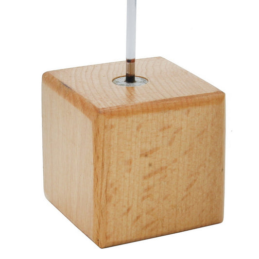 Wooden Cube Memo Clip Holder