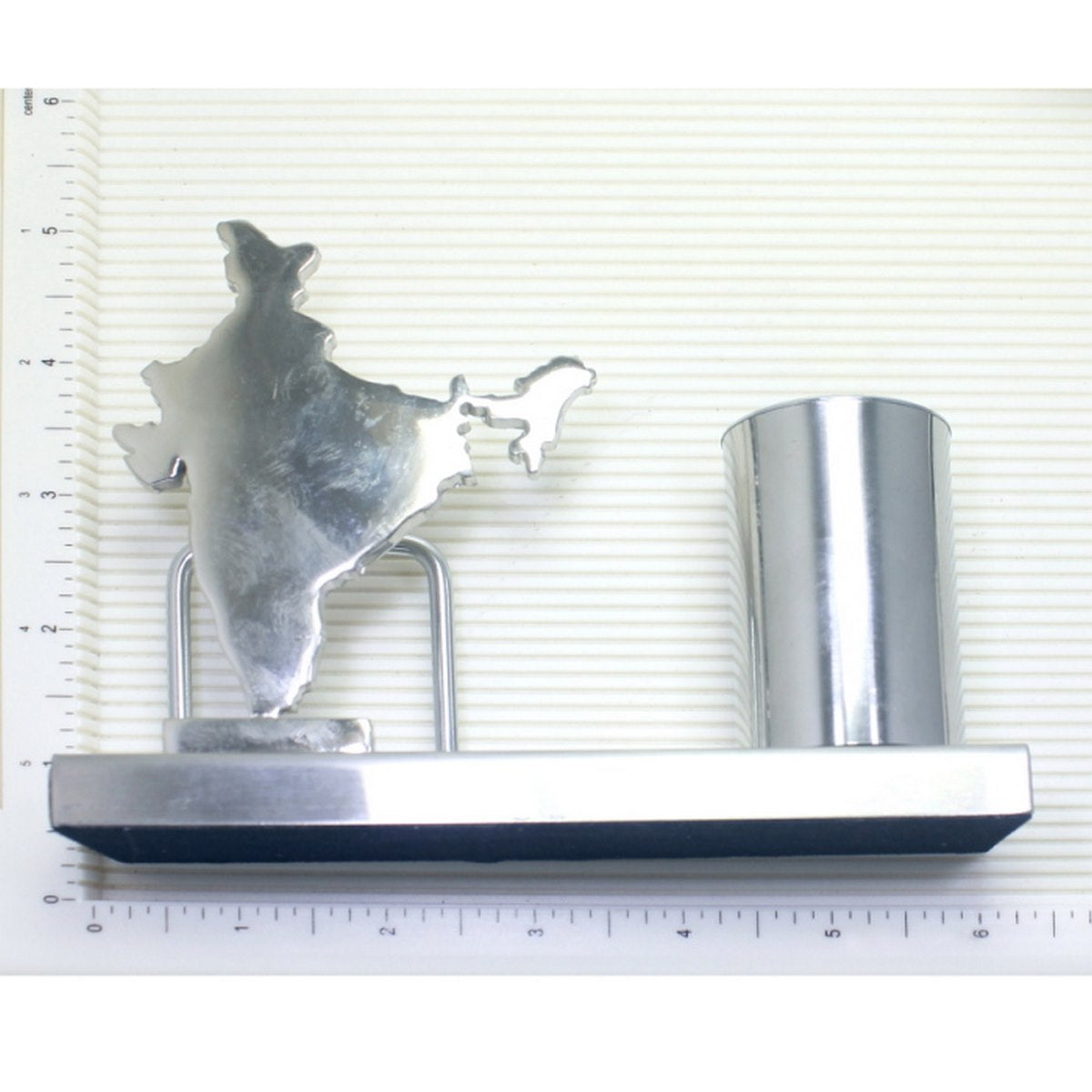 Desk Organizer with India Map Cutout & Pen Holder