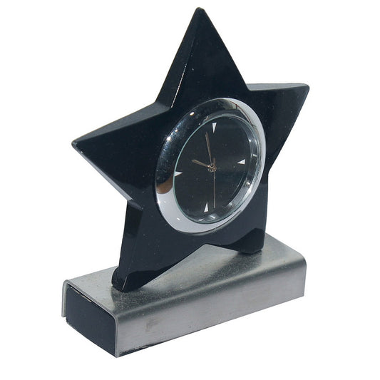 Wood Heart Star Trophy Clock