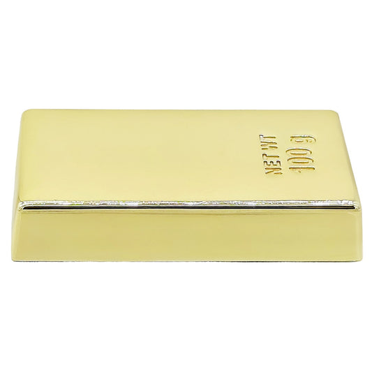 Wood Heart Gold Bar Paperweight/Showpiece