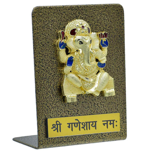 Wood Heart Ganesha Blessing Plaque