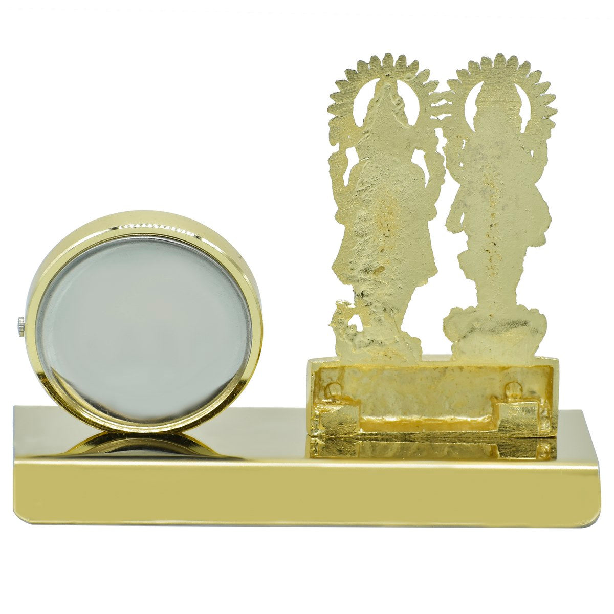 Destop Top Gold Shri Laxmi Ganesh With Watch