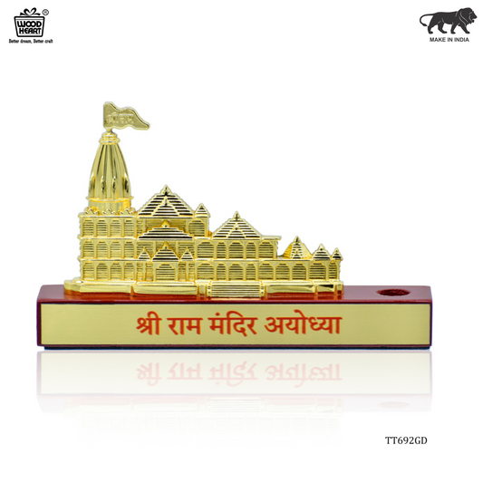 Shri Ram Mandir Ayodhya Table Top Showpiece with Pen Holder Slot