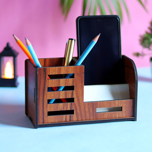 WoodHeart Wooden Multipurpose Desk Organizer