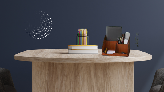 WoodHeart WaveForm Wooden Desk Organizer