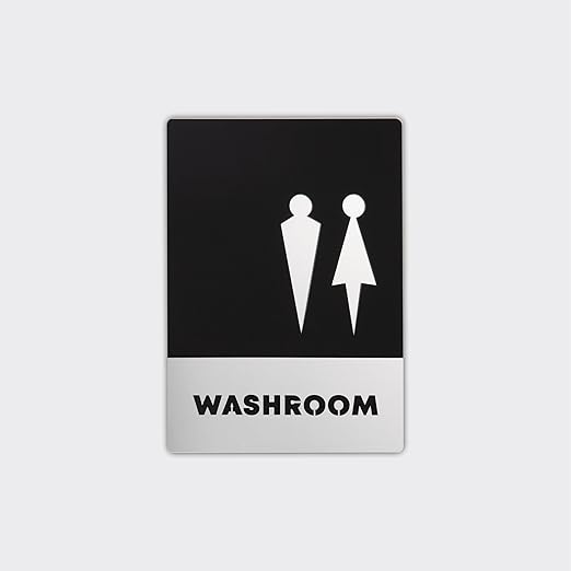 Modern Unisex Washroom Door Sign