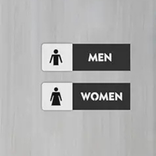 Modern Men & Women Washroom Door Sign Set