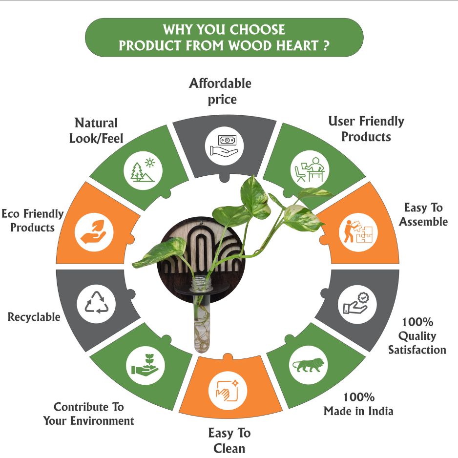 ArchFlow Round Wall-Mount Test Tube Planter