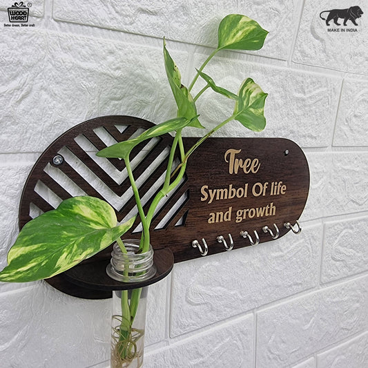 “Tree of Life” Wall-Mount Test Tube Planter with Key Holder