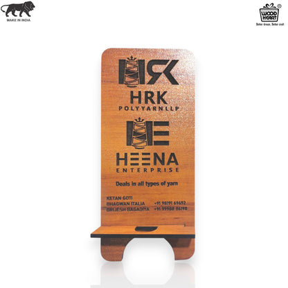 Customized Wooden Mobile Stand – HRK Polyyarn LLP & Heena Enterprise Branding