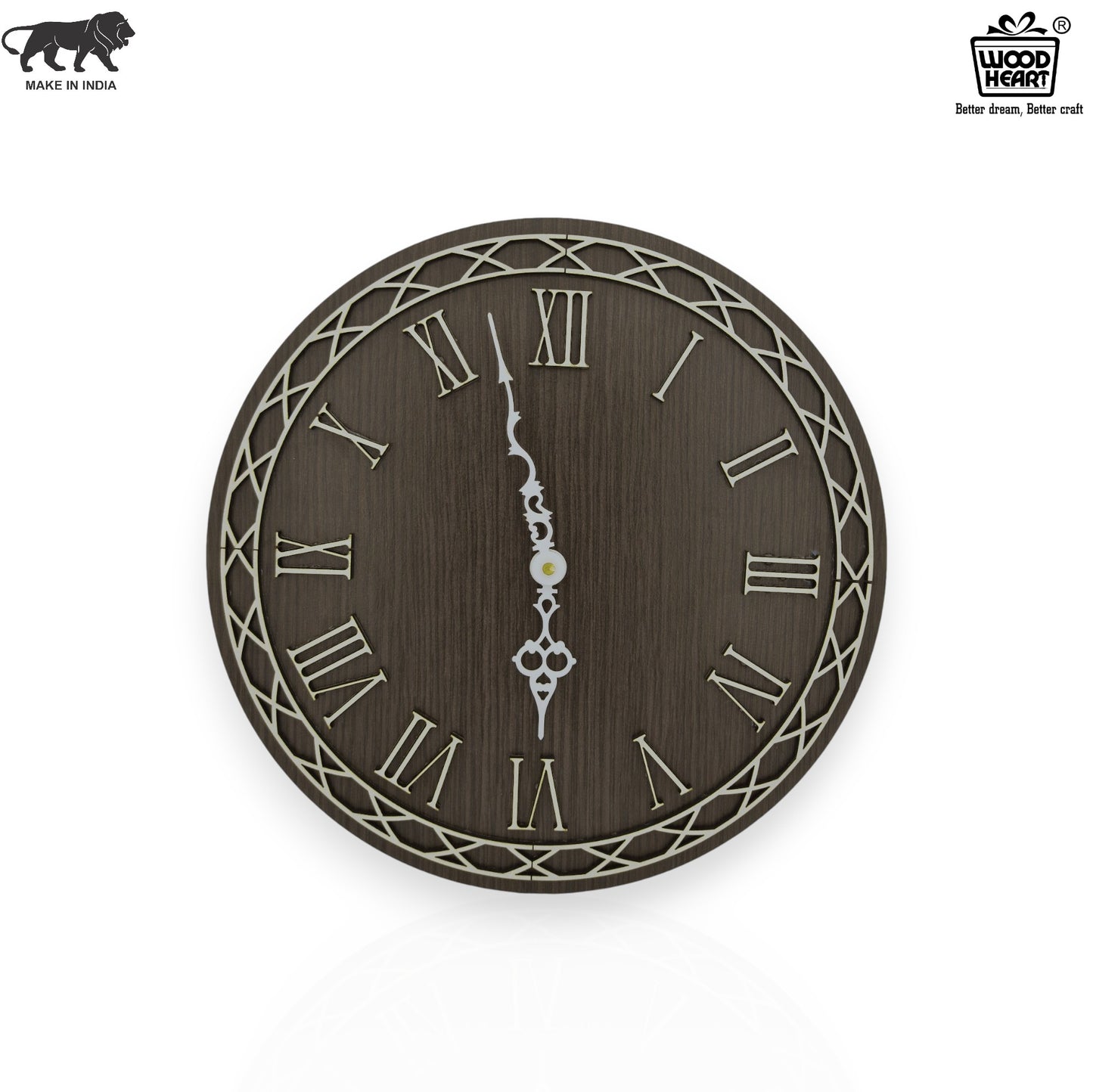Elegant Wooden Roman Numeral Wall Clock – Classic Vintage Design