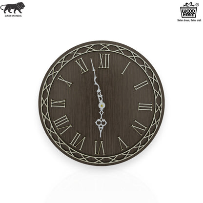 Elegant Wooden Roman Numeral Wall Clock – Classic Vintage Design