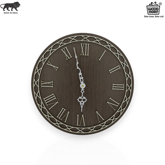 Elegant Wooden Roman Numeral Wall Clock – Classic Vintage Design