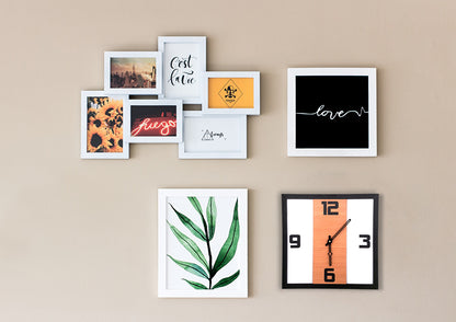 Modern Square Wooden Wall Clock with Bold Numerals – Minimalist Dual Tone Design by Wood Heart