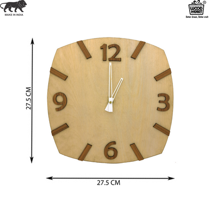 Tone Vertical Stripe Wooden Wall Clock – Light & Dark Contrast Design by Wood Heart