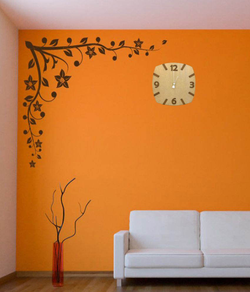 Tone Vertical Stripe Wooden Wall Clock – Light & Dark Contrast Design by Wood Heart