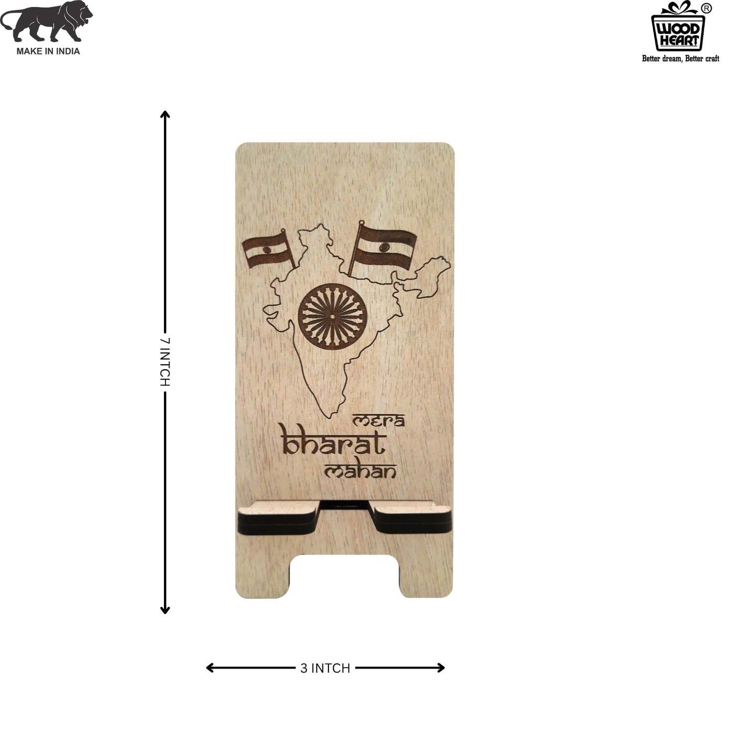 Flag  Customized Wooden Mobile Stand – Patriotic Tribute Design