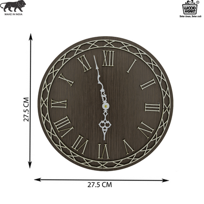 Elegant Wooden Roman Numeral Wall Clock – Classic Vintage Design