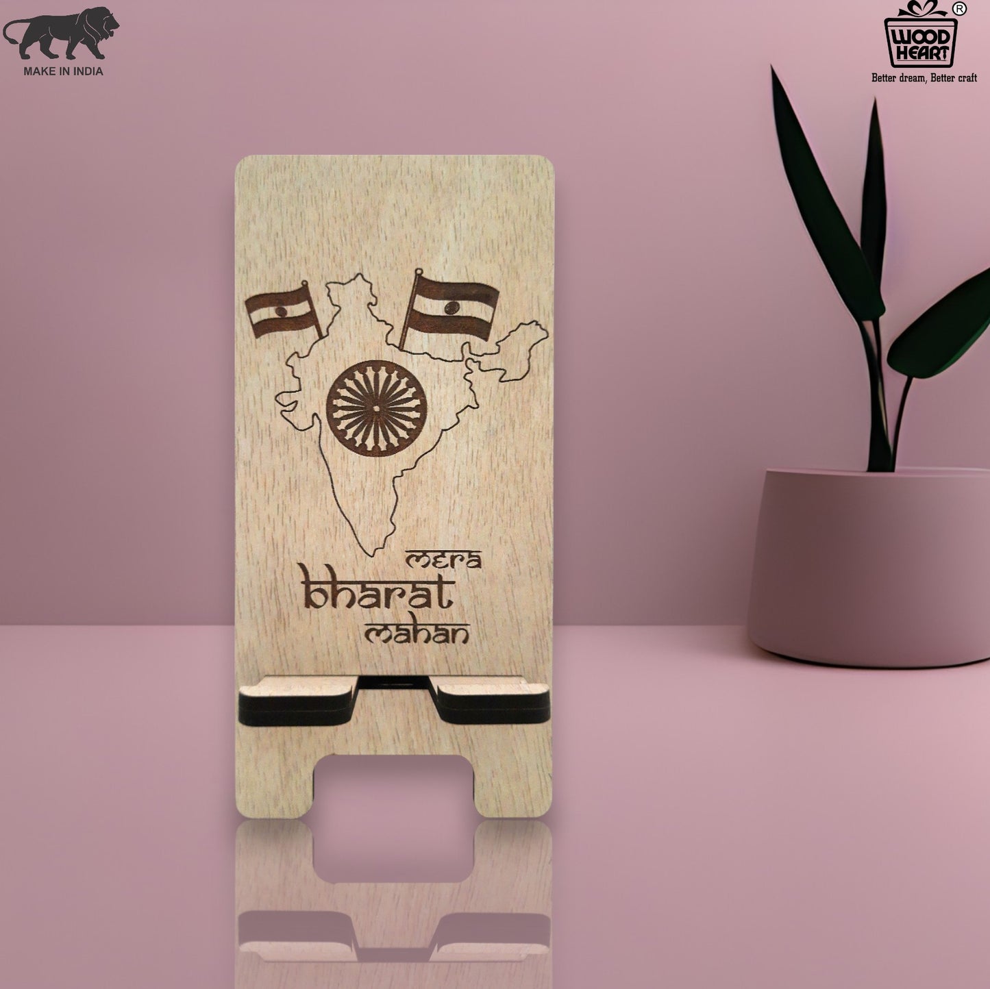 Flag  Customized Wooden Mobile Stand – Patriotic Tribute Design