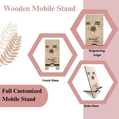 Flag  Customized Wooden Mobile Stand – Patriotic Tribute Design