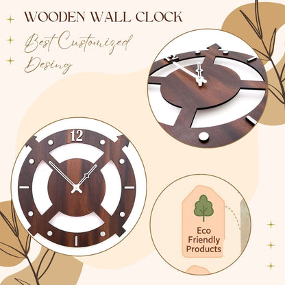 Arrow-Themed Modern Wooden Wall Clock – Artistic Open-Frame Design by Wood Heart