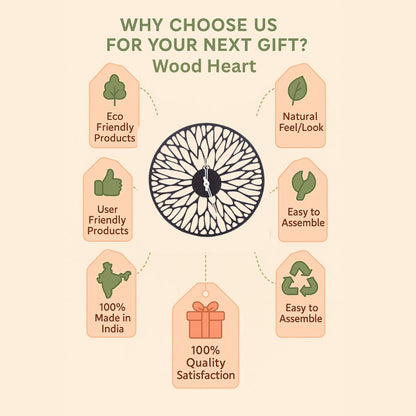 Designer Acrylic Wall Clock - Leaf Pattern Cutwork | Black & White