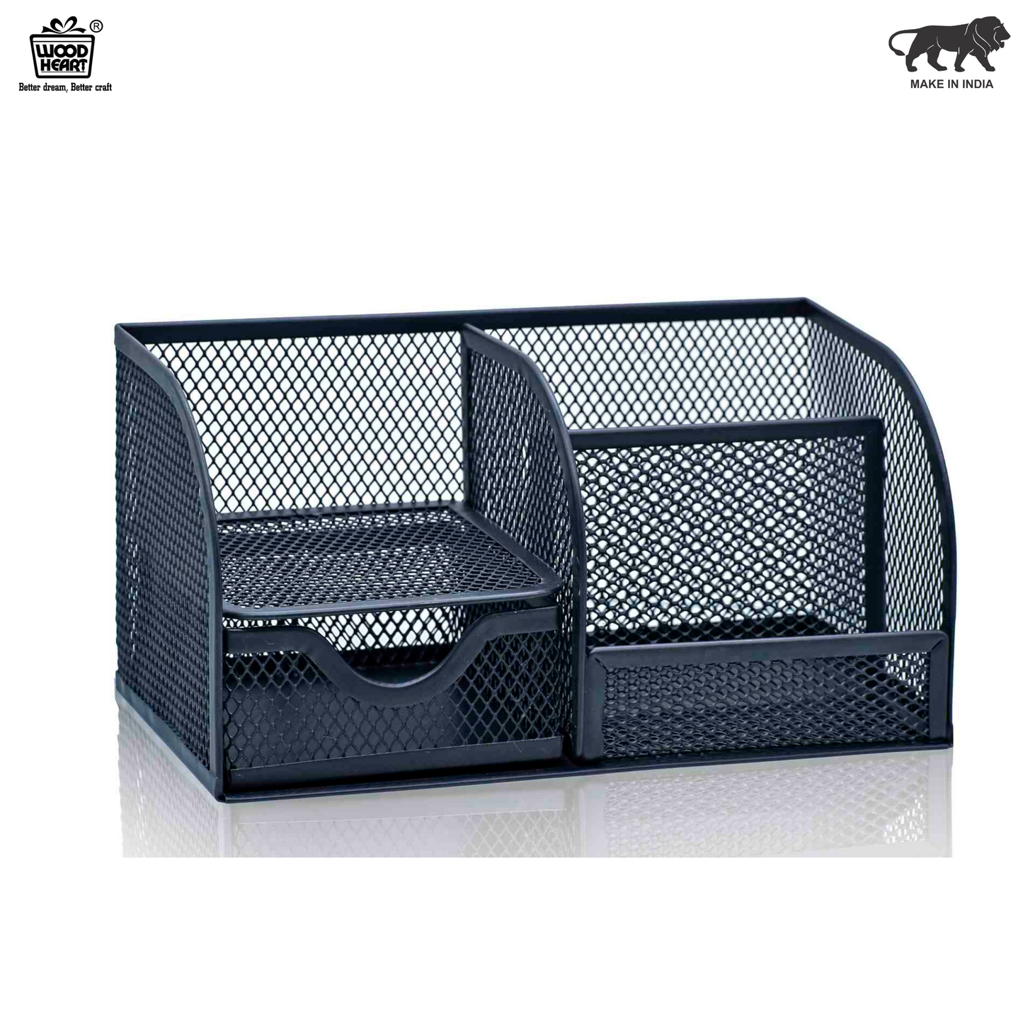 Mesh Multifunctional Desk Organizer with Drawer
