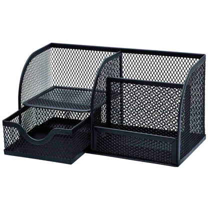 Mesh Multifunctional Desk Organizer with Drawer