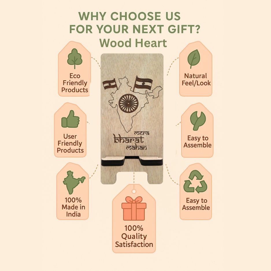 Flag  Customized Wooden Mobile Stand – Patriotic Tribute Design