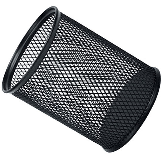 Black Metal Mesh Pen Holder