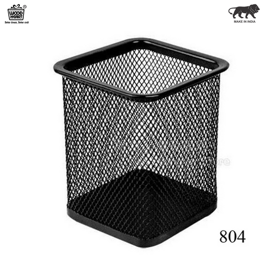 Square Metal Mesh Pen Holder
