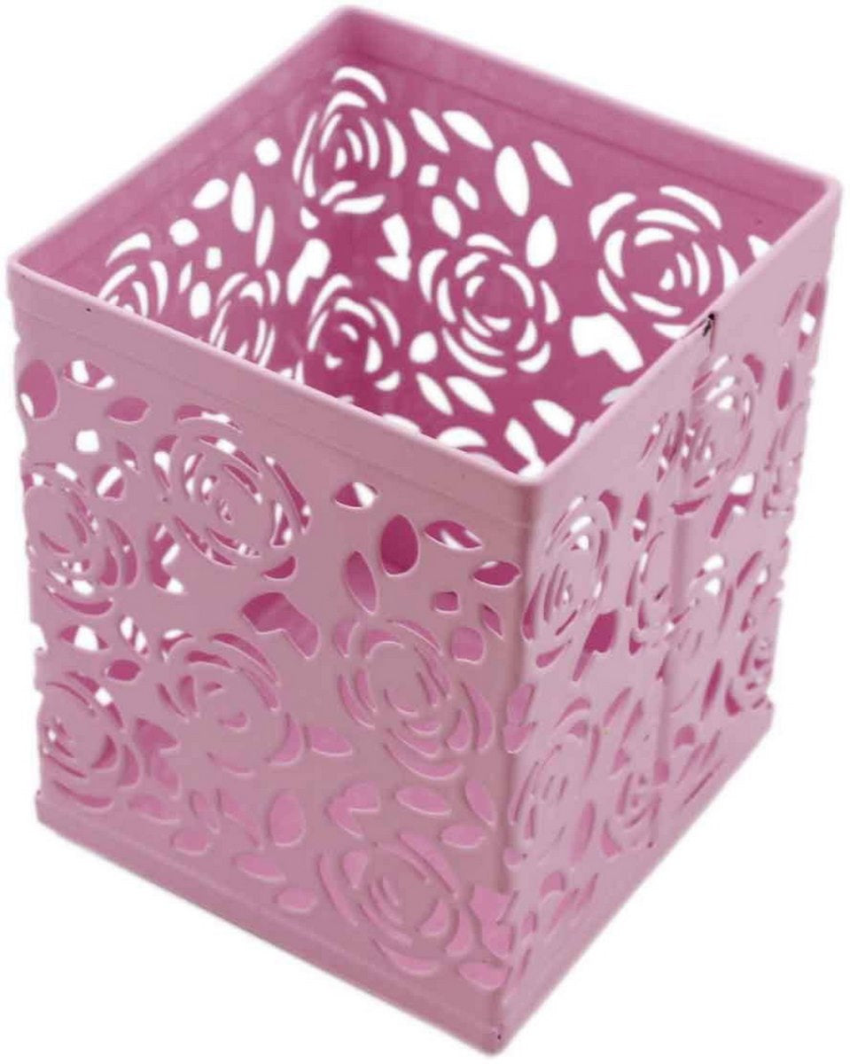 Pen Stand Metal Colourfull Square