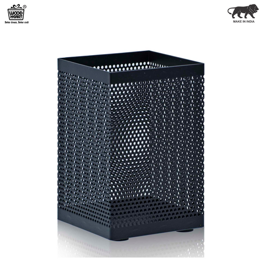 Square Perforated Metal Pen Holder