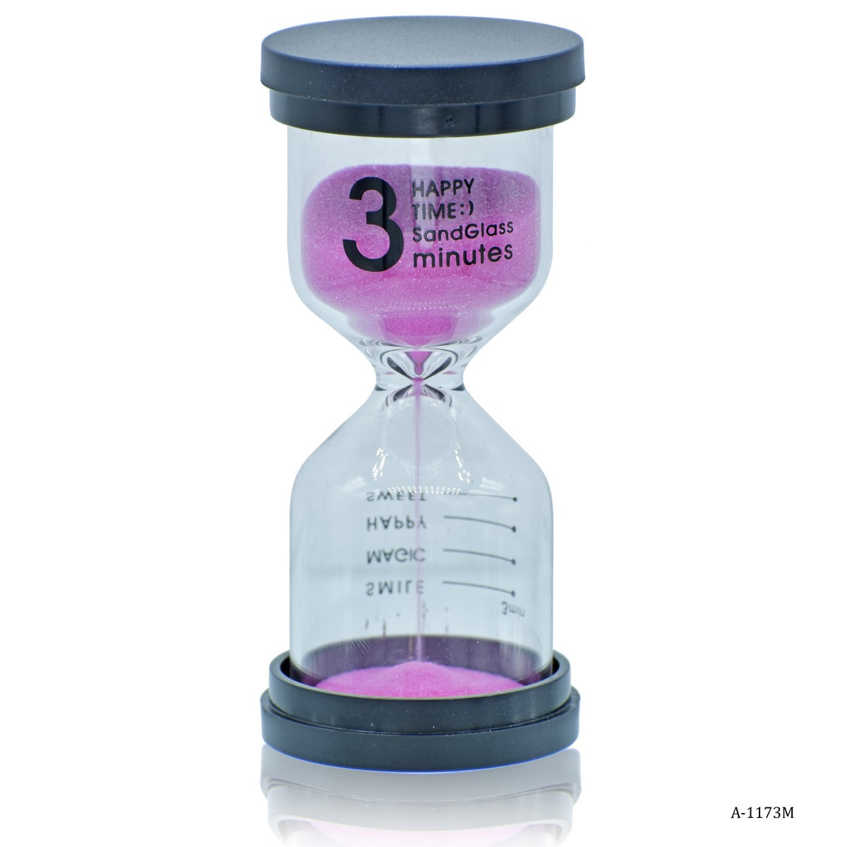 3-Minute Modern Sand Timer with Pink Sand