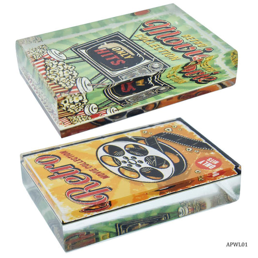 Retro Movie Collection Acrylic Paperweight